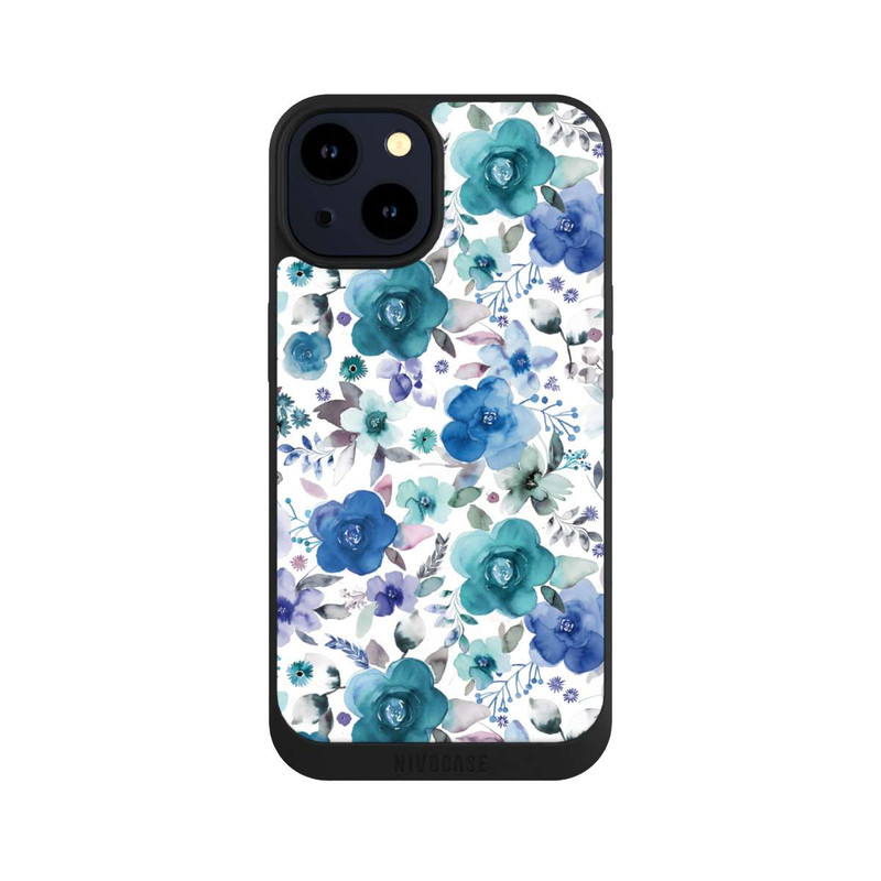 iPhone 14 NIVOpure Winterblumensträuße Blau