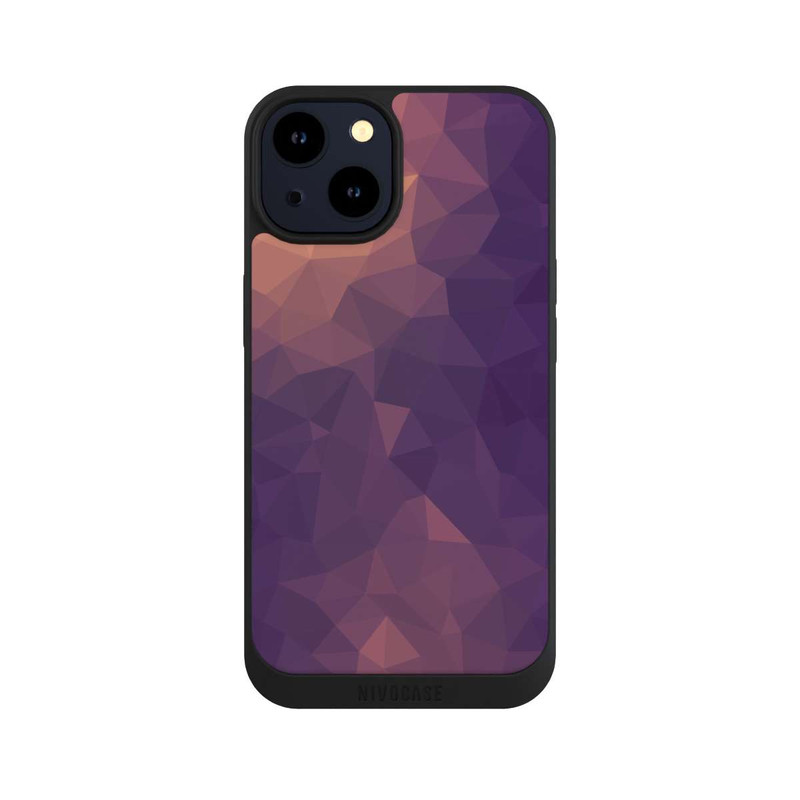 iPhone 14 NIVOpure Polygonal Mosaic Rot/Violett