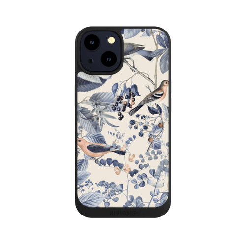Apple iPhone 14 NIVOpure Vögel und Beeren in Beige