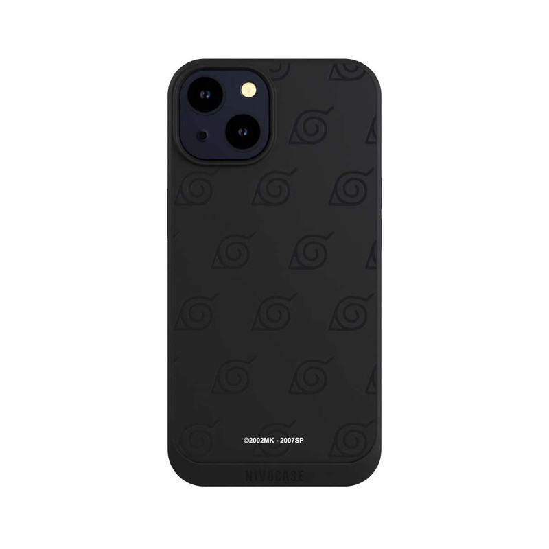 iPhone 14 NIVOpure Schwarzes Konoha-Muster Transparent