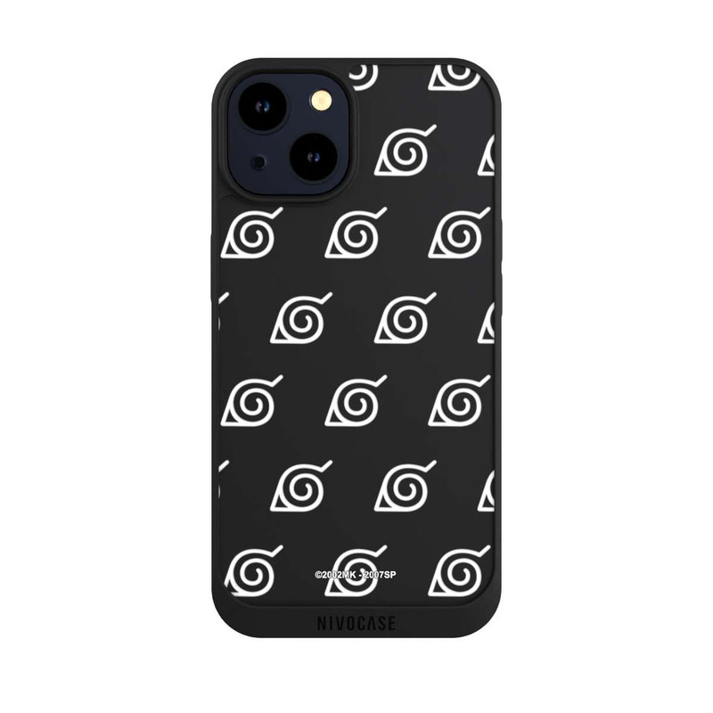 iPhone 14 NIVOpure white Konoha-Pattern Transparent
