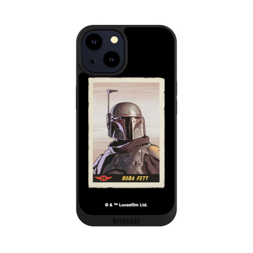 Apple iPhone 14 NIVOpure Boba Fett Badges Black Background