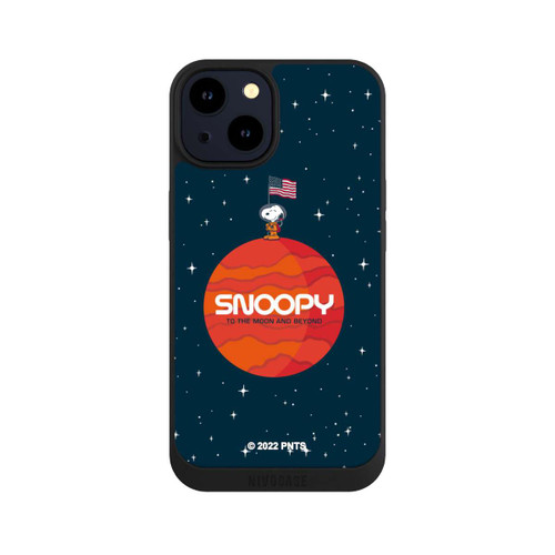 Apple iPhone 14 NIVOpure Snoopy Voyageur de l'espace Orange
