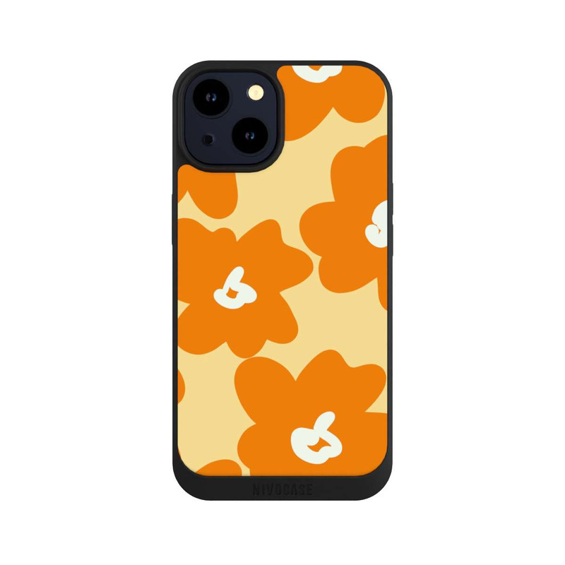 iPhone 14 NIVOpure Retro floral pattern Päivi yellow orange