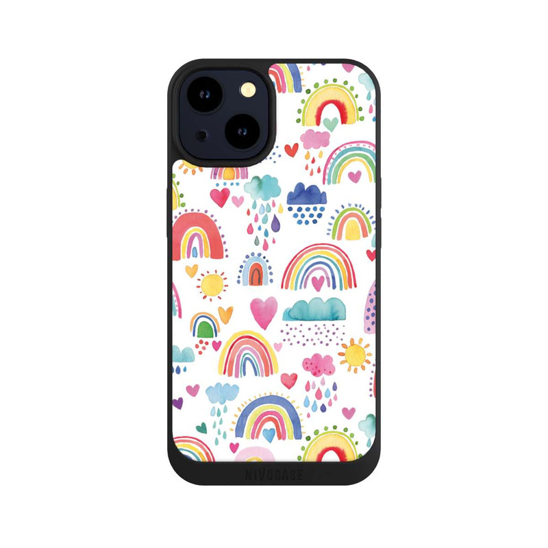 iPhone 14 NIVOpure Lovely Rainbows Multi Red