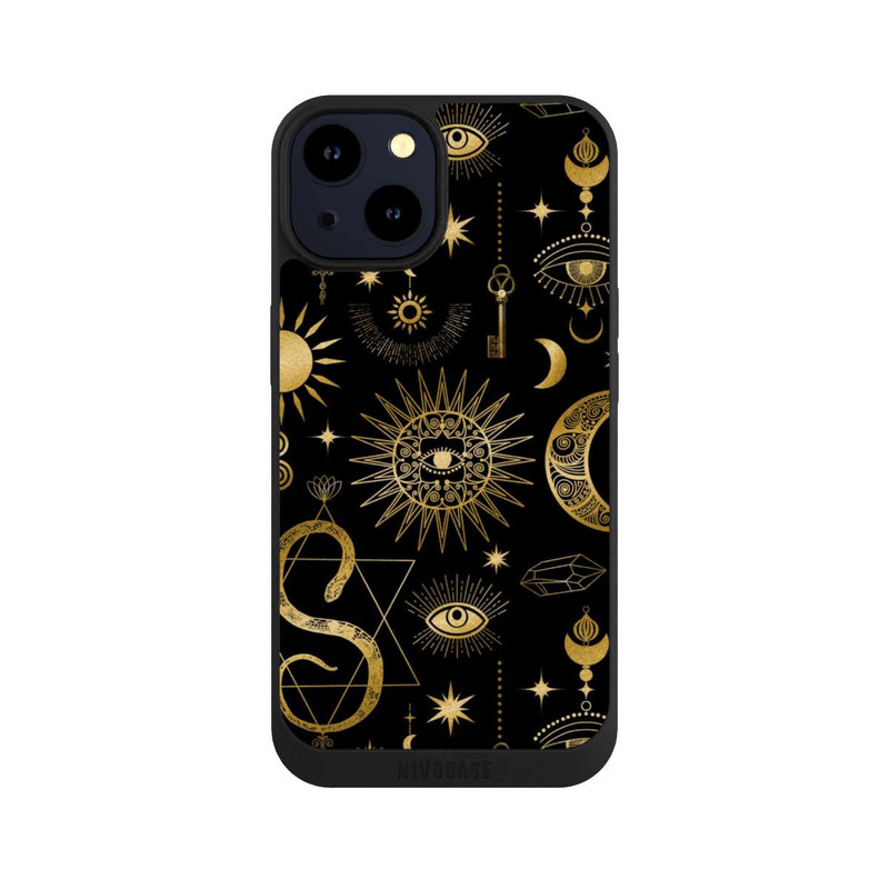 iPhone 14 NIVOpure Himmlische Sonne und Mond Steampunk
