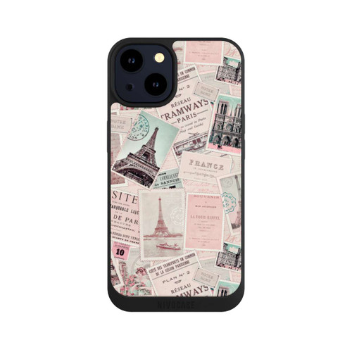 Apple iPhone 14 NIVOpure Vintage Paris Postcards Pattern