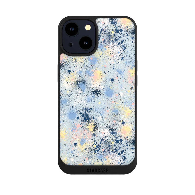 iPhone 14 NIVOpure Tintentropfen Staub Textur Blau