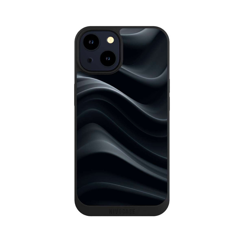 iPhone 14 NIVOpure Black Waves Texture