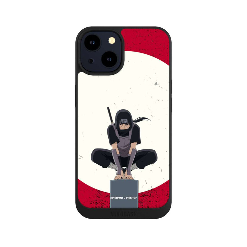 iPhone 14 NIVOpure Itachi Uchiha symbol red background