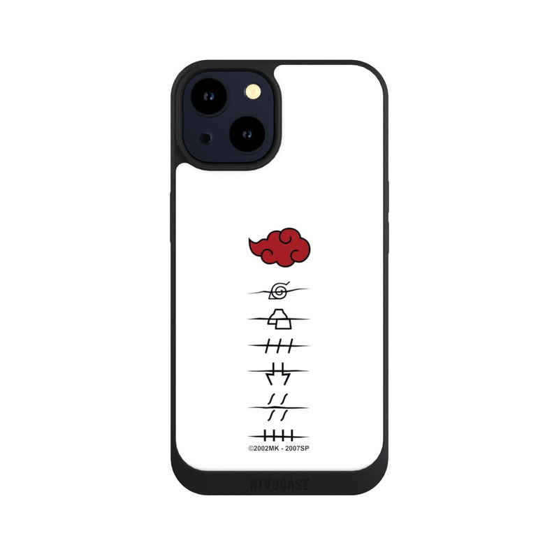 iPhone 14 NIVOpure Akatsuki member symbols white