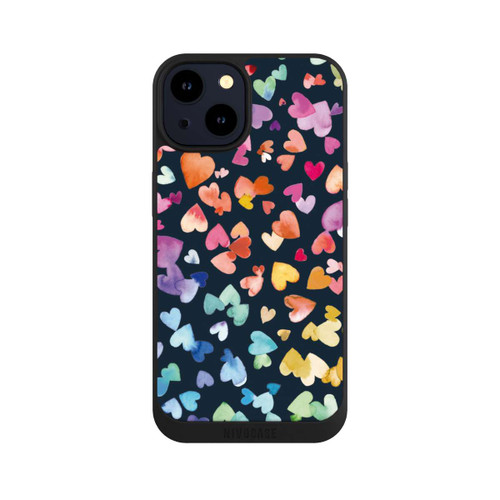 Apple iPhone 14 NIVOpure Valentinstag Herzen Schwarz