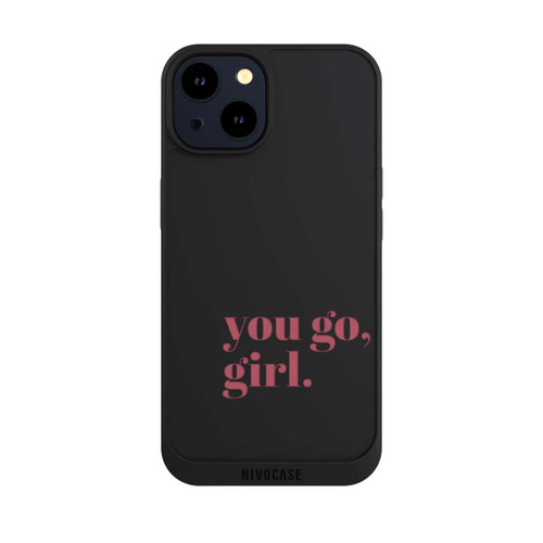 Apple iPhone 14 NIVOpure You Go Girl Rosa Transparent