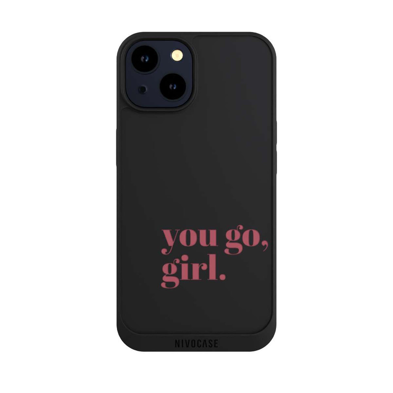 iPhone 14 NIVOpure You Go Girl Rosa Transparent
