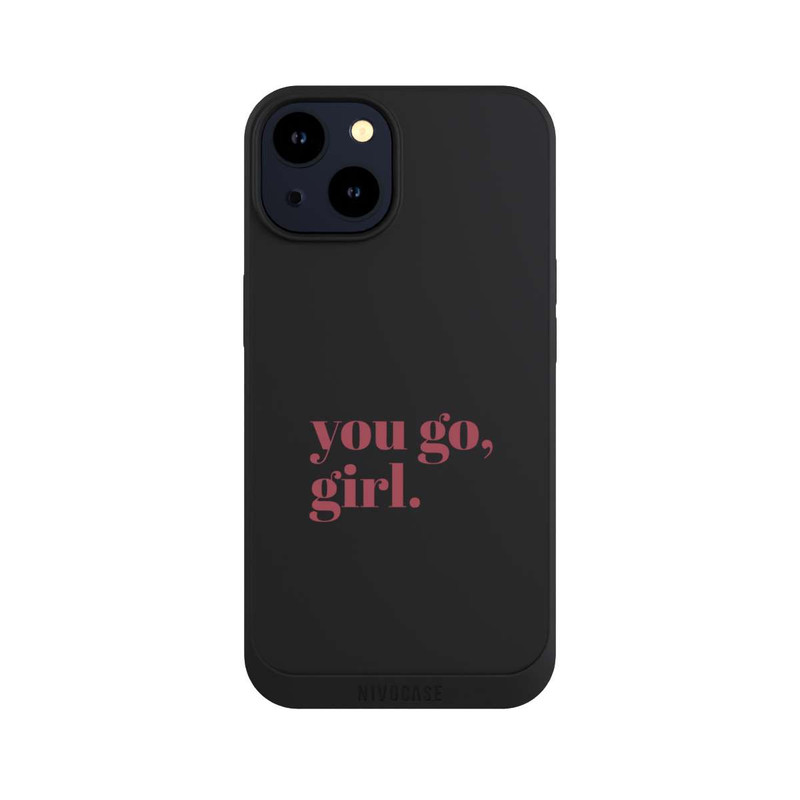 iPhone 14 NIVOpure You Go Girl Rosa Transparent