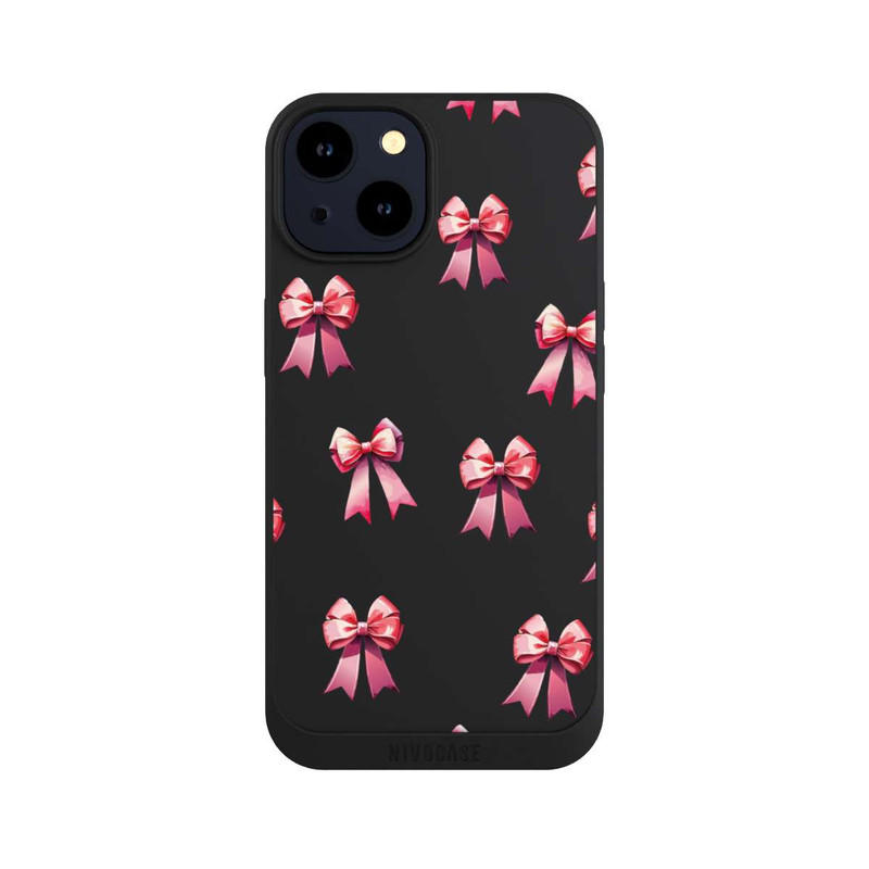 iPhone 14 NIVOpure Bow Red Pattern Watercolor Transparent