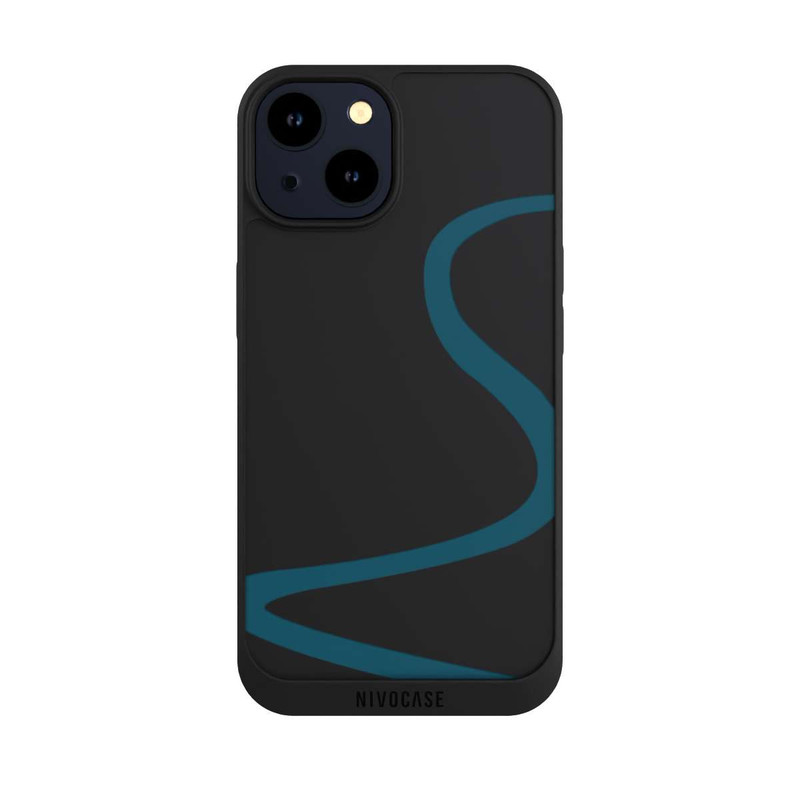 iPhone 14 NIVOpure Blue Line Transparent