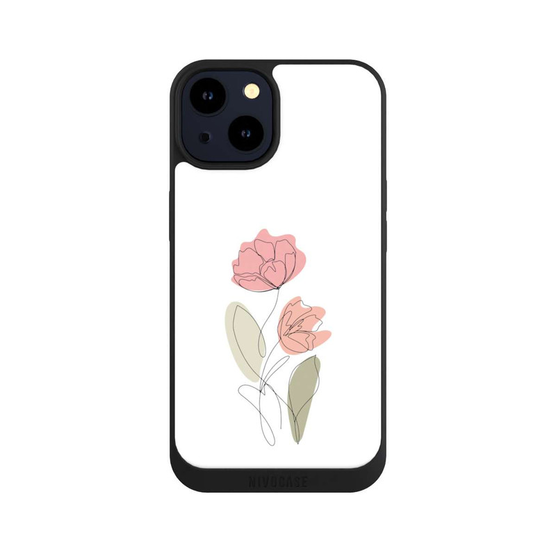 iPhone 14 NIVOpure Flower Line Art Red