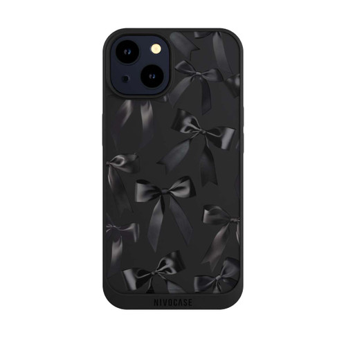 Apple iPhone 14 NIVOpure Schwarze Satinschleifen