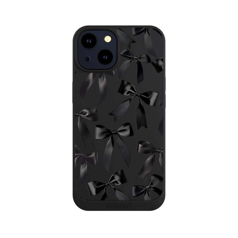 iPhone 14 NIVOpure Noeud en Satin Noir
