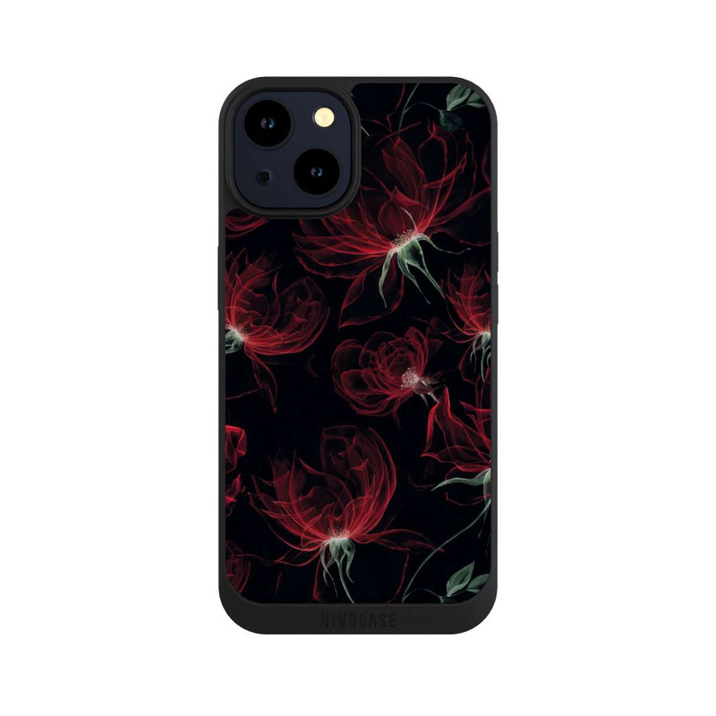 iPhone 14 NIVOpure Fleurs rouges Fond d'écran