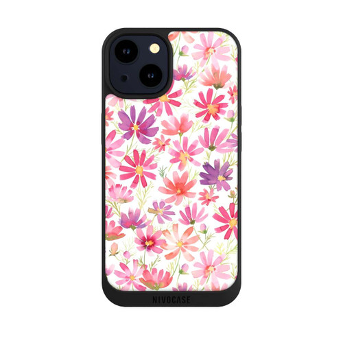 Apple iPhone 14 NIVOpure Boho Cosmos Flowers Purple