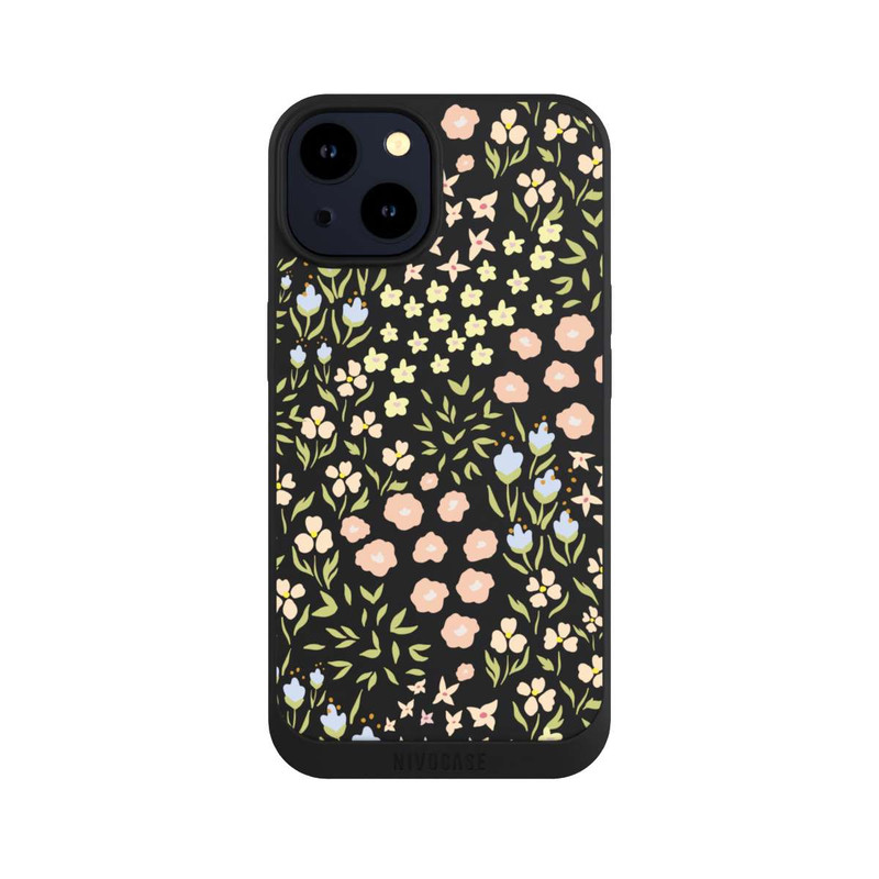 iPhone 14 NIVOpure Blumenmuster Pastell Transparent