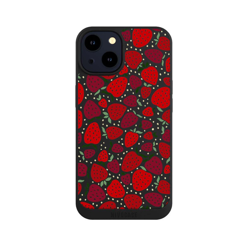 iPhone 14 NIVOpure Strawberry Pattern Comic Transparent
