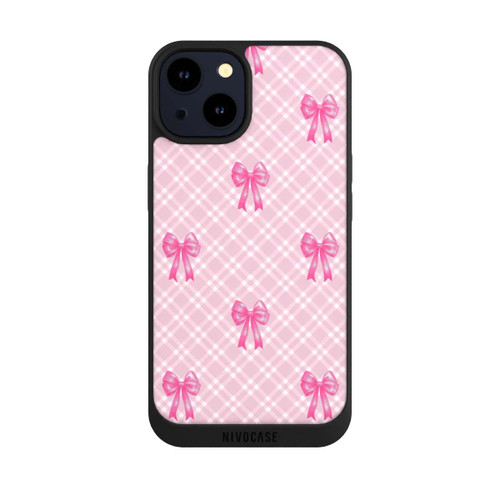 Apple iPhone 14 NIVOpure Pink Bows and Plaid Pattern
