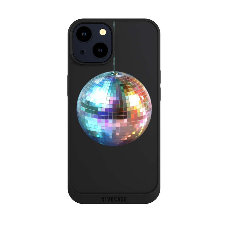 iPhone 14 NIVOpure Disco Balls Party Blue Gold Transparent with AI