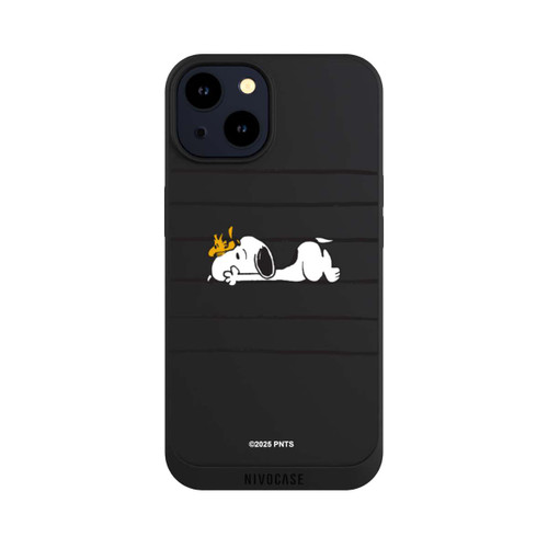 Apple iPhone 14 NIVOpure Snoopy Woodstock Streifen Peanuts Transparent