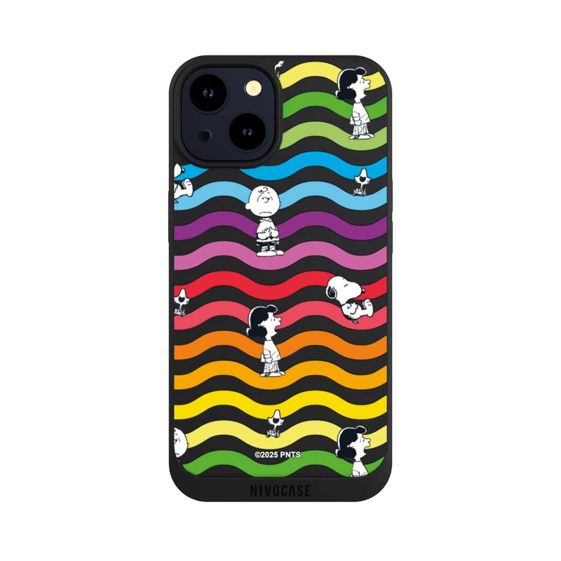 iPhone 14 NIVOpure Snoopy Pattern Rainbow Transparent