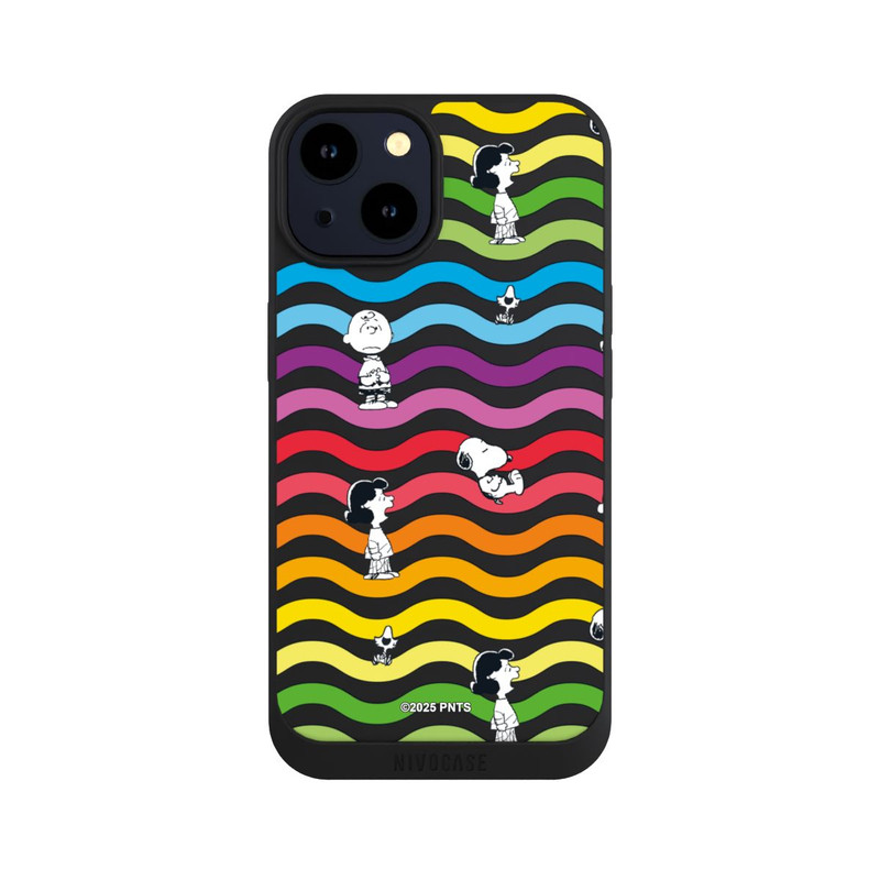 iPhone 14 NIVOpure Snoopy Pattern Rainbow Transparent