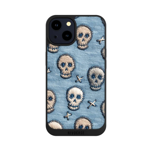Apple iPhone 14 NIVOpure Skulls on Jeans Pattern