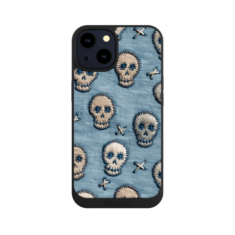 iPhone 14 NIVOpure Skulls on Jeans Pattern