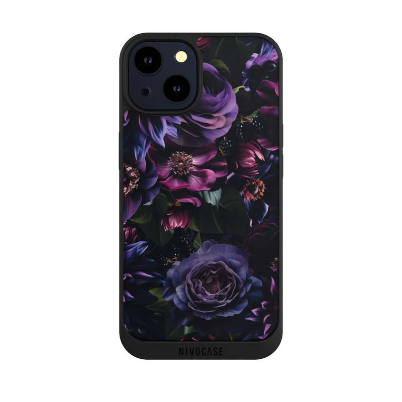 iPhone 14 NIVOpure Dark Purple Flowers
