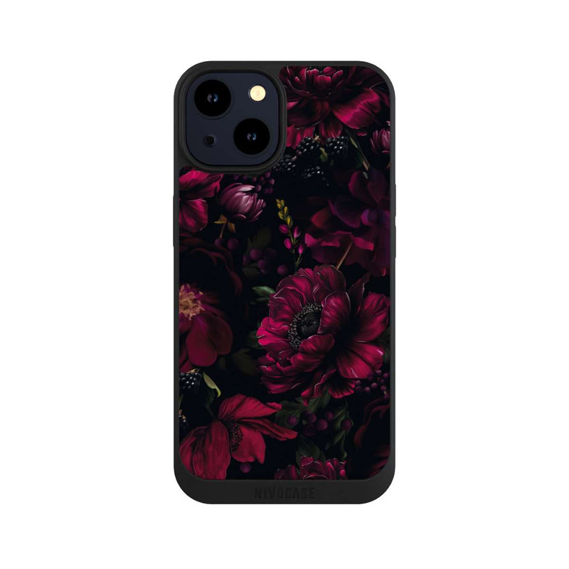 iPhone 14 NIVOpure Dunkle Rote Blumen Liebe