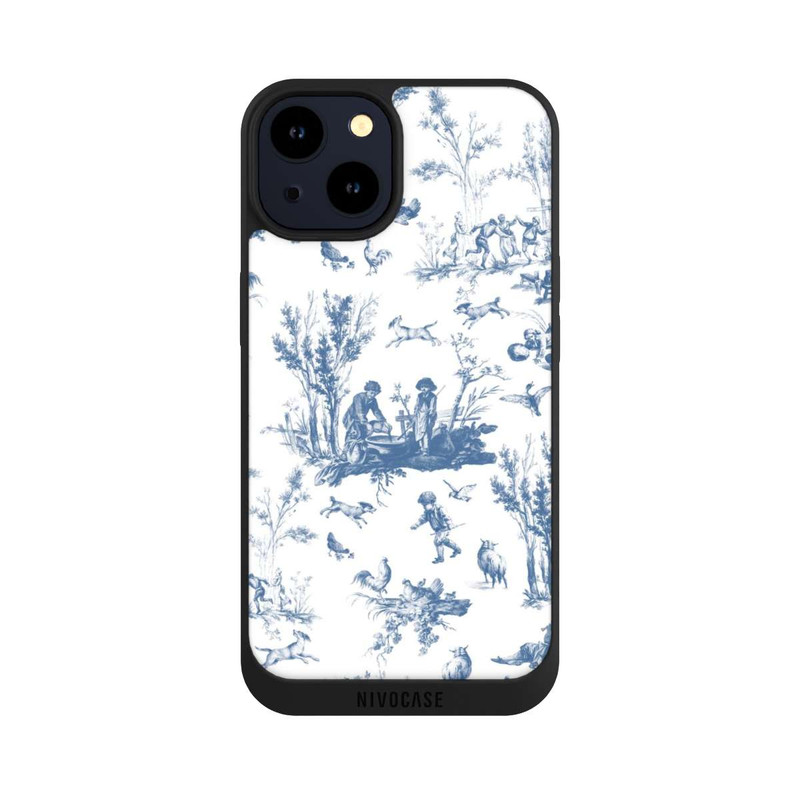 iPhone 14 NIVOpure Blue Landscape Vintage Pattern