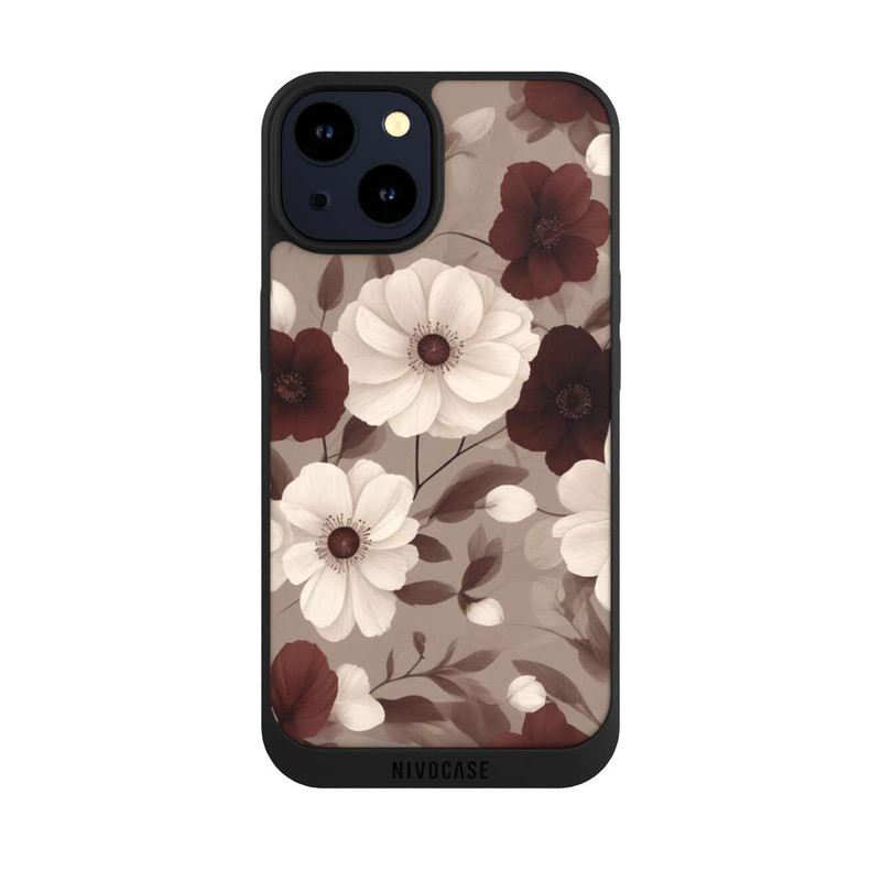 iPhone 14 NIVOpure Negative Flower Bordeaux White with AI