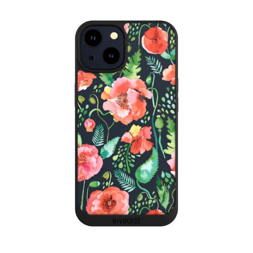Apple iPhone 14 NIVOpure Mohnblumen Dunkle Wildnis