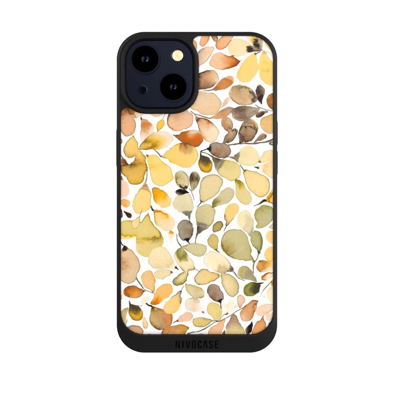 iPhone 14 NIVOpure Eucalyptus Watercolor Leaves Brown Autumn