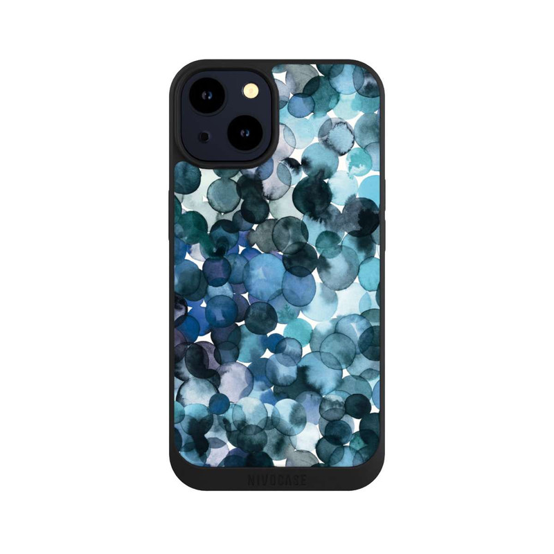 iPhone 14 NIVOpure Blätterzauber Blau