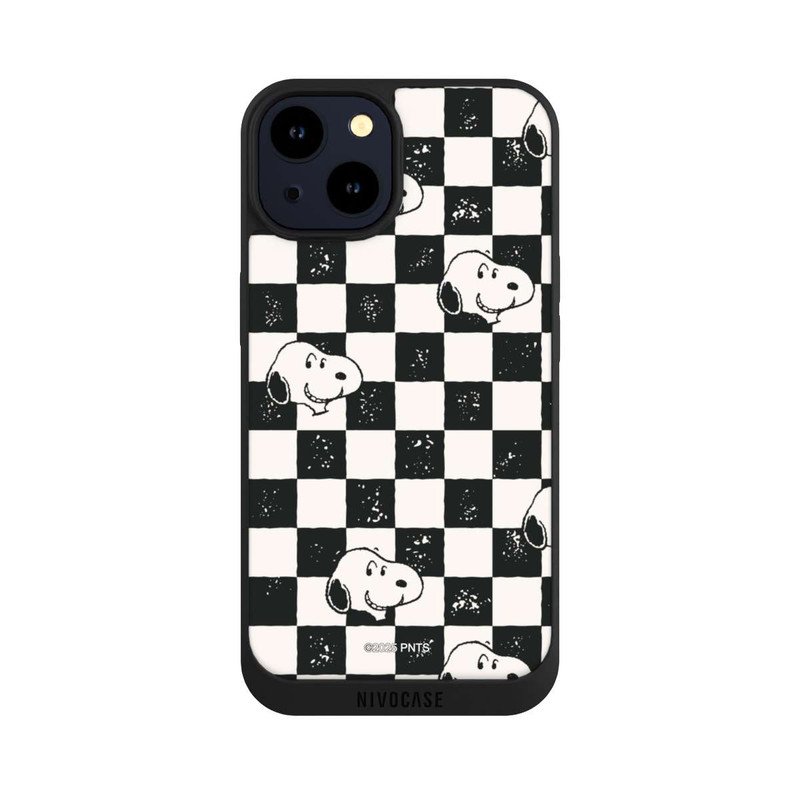 iPhone 14 NIVOpure Snoopy Heads Checked Pattern
