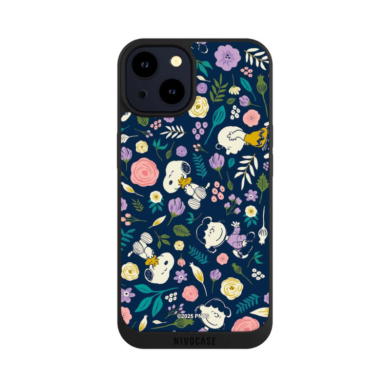 iPhone 14 NIVOpure Peanuts Dark Flower Pattern