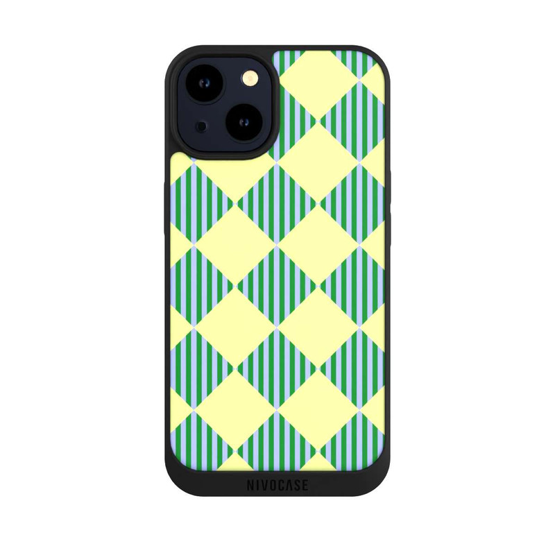 iPhone 14 NIVOpure Diamond Pattern Yellow Green