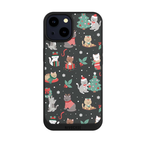 Apple iPhone 14 NIVOpure Christmas Festive Cute Holiday Kittens