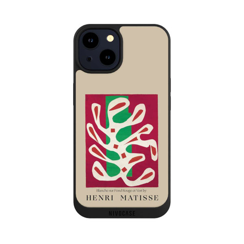 Apple iPhone 14 NIVOpure Blanche sur Fond Rouge et Vert by Henri Matisse