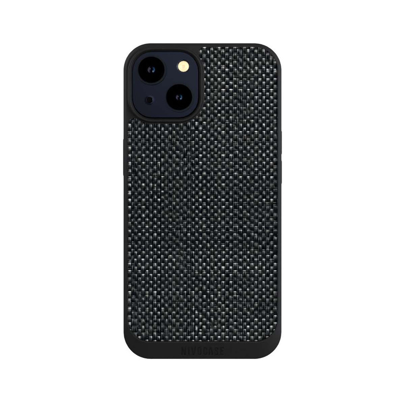 iPhone 14 NIVOpure Tissu Noir Abstrait