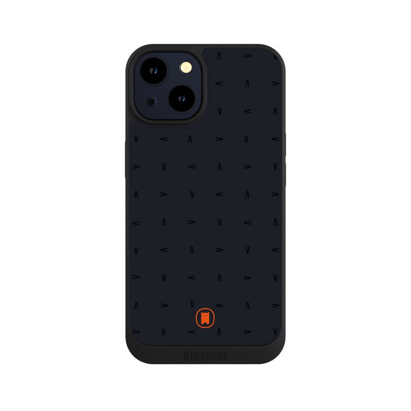 iPhone 14 NIVOpure Nivocase Muster Dunkelgrau