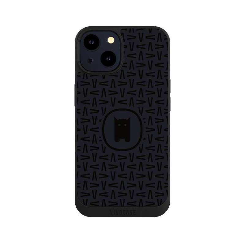 iPhone 14 NIVOpure Nivocase Muster Schwarz Grau